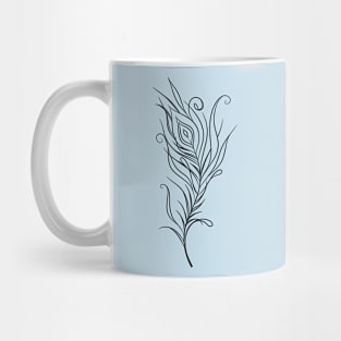 Black and white feather Mug